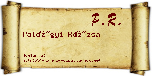 Palágyi Rózsa névjegykártya